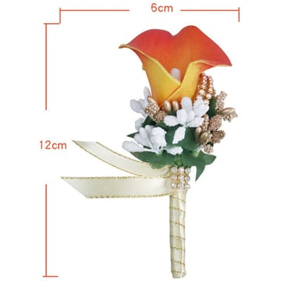 Bruiloft Bruid Bruidegom Simulatie Bloemen Corsage Broche Mannen Vrouwen Kunstmatige Boutonnière Bloemen Clips Bruids Prom Decoratie 1PC