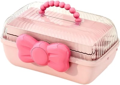 Sieraden Opbergdoos - Accessoires Organizer - Spullen Netjes Houden - Verstelbare Compartimenten - 27.5 x 15 x 14.5cm - Roze