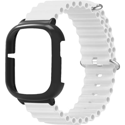 Smartwatch Hoesjes PC Beschermhoes Schermbeschermer Bezel Ring Frame met Siliconen Horloge