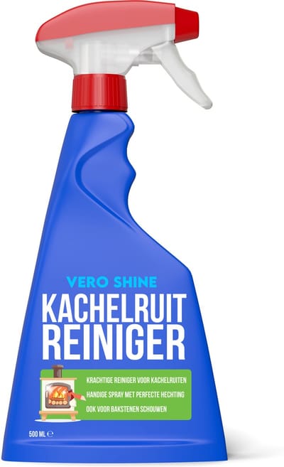 Vero Shine Kachelruitenreiniger (500ml), Haardglasreiniger voor Roet, Teer en ander vuil
