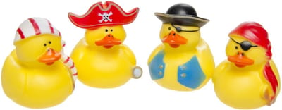 12x Badeend piraten badspeelgoed 5 cm - Speelgoed - Badspeeltjes - Badeendjes