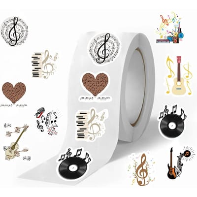 500 Stuks Osine Muziek Vinyl Rol Stickers Rol Stickers Voor Feesten Muren Scrapbooks Enveloppen Verjaardags- En Wenskaarten gray