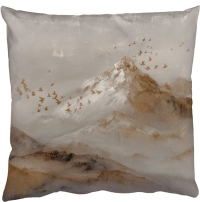 Sierkussens - Kussentjes Woonkamer - 50x50 cm - Berglandschap - Mist - Penseelstreken