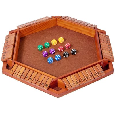 Houten Shut The Box Bordspel voor 4-6 Spelers Familie Entertainment Dobbelspel Speelgoed