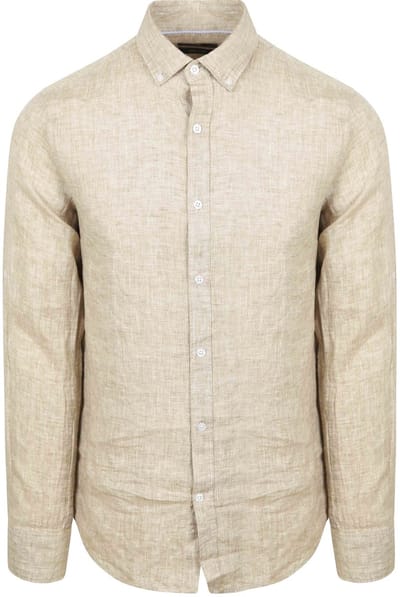 Steppin' Out Overhemd Linnen Beige - Maat XXL - Heren - Casual Shirt