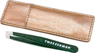 Mini schuine pincet met etui - Wenkbrauwpincet voor dames en heren