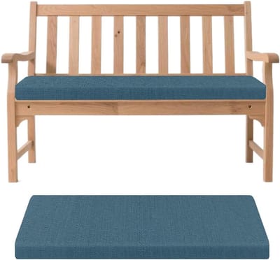Tuinbankkussen Waterdicht - Loungekussen Outdoor - Comfortabel Zitten - Antislip Bevestiging - 200x30x5 cm - Donkerblauw