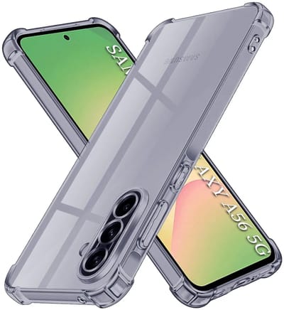 Hoesje geschikt voor Samsung Galaxy A56 - Techsuit Shockproof Silicone Back Cover - Zwart