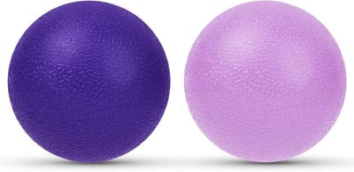 Massagebal Set voor Lichaam en Voeten - 2 Stuks - Spiermassager voor Plantenfasciitis, Triggerpoint Therapie en Diepe Weefselmassage (Donkerpaars + Lichtpaars)