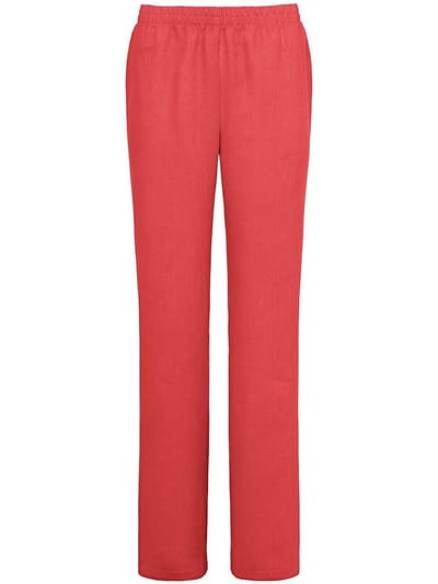 Broek 100% linnen Van Peter Hahn rood