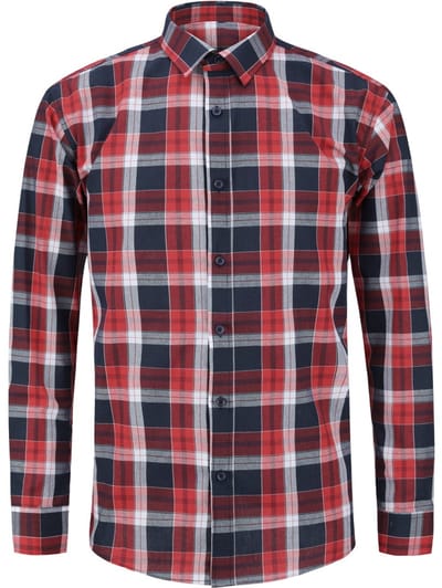 ALLTHEMEN Heren Geruit Overhemd Met Lange Mouw - Zaken Regular Fit Overhemd - S