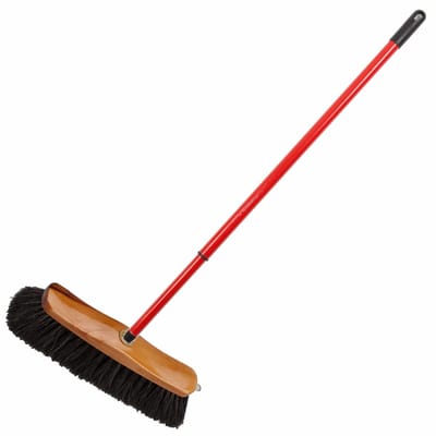 Buemag binnenbezem - B29 cm - incl metalen telescoopsteel - rood - 80-130 cm - Zachte kamerbezem