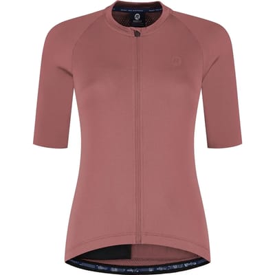 Rogelli Essential II Dames Korte Mouw Fietsshirt - Lange Rits - Roze