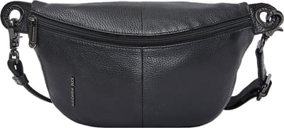 MANDARINA DUCK Leren Gordeltas Schoudertas Mellow Leather Bum Bag Nero Zwart