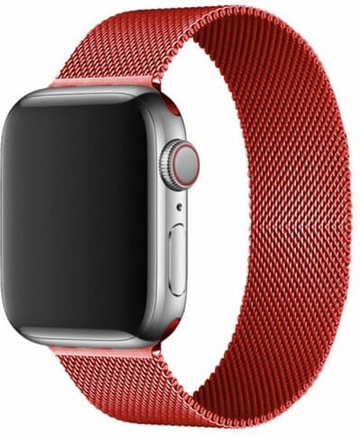CHPN - Horlogebandje geschikt voor Apple Watch - Milanees bandje - Rood - Geschikt voor Apple Watch - Milanese stijl Case Armband - Polsband - Hip horlogebandje - 38/40MM