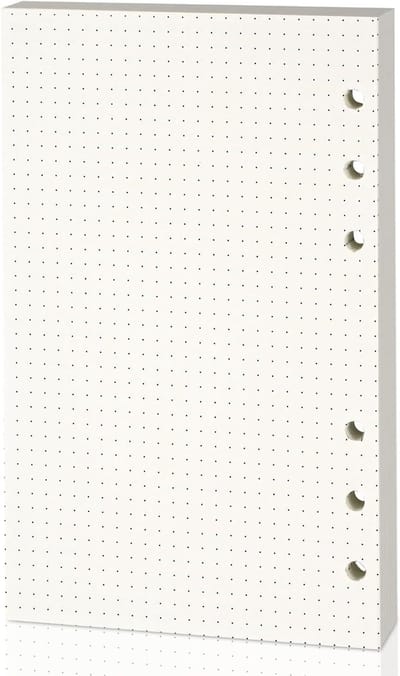 Losse Vullingen A6 met 6 Gaten voor Notitieboek, Planners en Studeren - Ringenpapier met Gestippelde Lijnen voor Organisatie en Notities