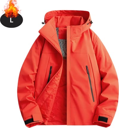 Livano Winterjas - Parka - Heren - Winter - Jas - Volwassen - Stijlvol - Oranje Rood - L