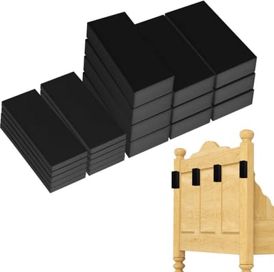 Gosknor 20pcs Headboard Stoppers for Wall, EVA Foam Furniture Wall Protectors 10pcs (20mm) and 10pcs (3mm) Bed Sound Hole Filler Anti-Shake Headboard Pads Sofa Stoppers