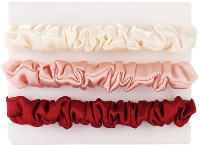 Scrunchies voor Haar, 100% pure Moerbeizijde Haarbanden, Elastische Paardenstaarthouders, Haarbanden Geen Schade, Fluwelen Scrunchy Mini 1.5cm
