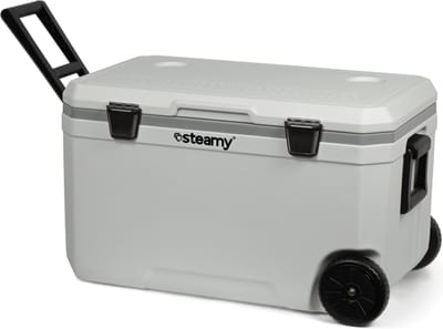 Steamy Marine 70 Roller - Grote Koelbox op Wielen - Speciaal voor op de boot - 70 Liter - Wit