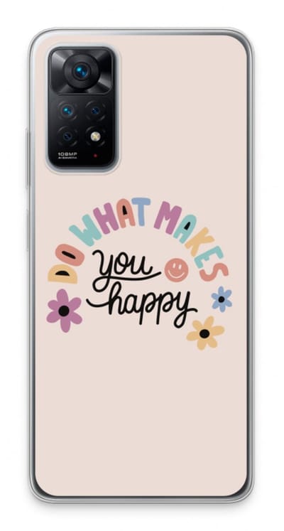 Case Company® - Hoesje geschikt voor Xiaomi Redmi Note 11 Pro hoesje - Happy days - Soft Cover Telefoonhoesje - Bescherming aan alle Kanten en Schermrand