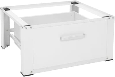 Aurixi® Wasmachine Verhoger - Wasmachine Verhoger met Lade - Wasmachine Sokkel Met Laadcapaciteit tot 150 KG - Wasmachine Kast - Wasmachine Ombouw – Wasmachineverhoger - ‎63cm x 54cm x 32 cm - Wit