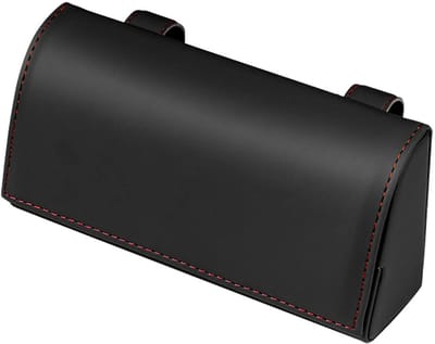 Dailygoods- Zonnebrillenkoker multifunctioneel - Brillenkoker auto - Opbergdoos - Waterdicht - PU-leer - Zwart 18x4,7x8 cm