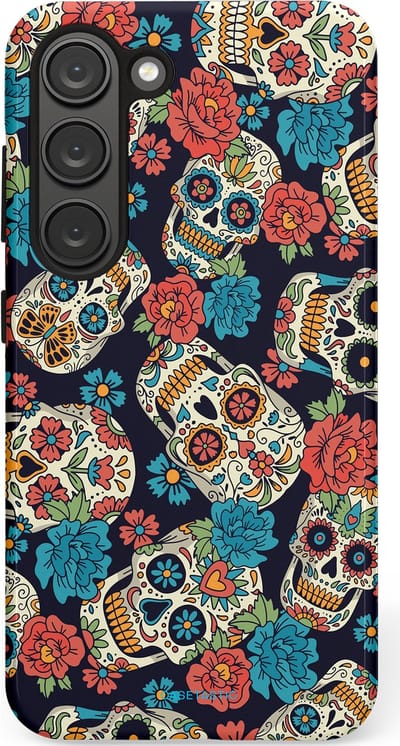 Casetastic Hoesje Geschikt voor Samsung S23 - Stijlvolle Beschermende Duo-layer Case - Catacombe carnaval