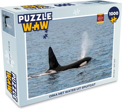Puzzel Orka met water uit spuitgat - Legpuzzel - Puzzel 1000 stukjes volwassenen