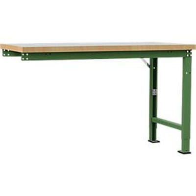Manuflex aanbouw-werkbank Profi speciaal, tafelblad kunststof, 1500 x 700 mm, resedagroen