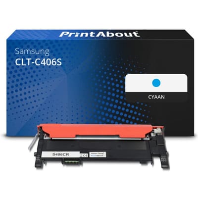 PrintAbout huismerk Toner CLT-C406S (ST984A) Cyaan Geschikt voor Samsung