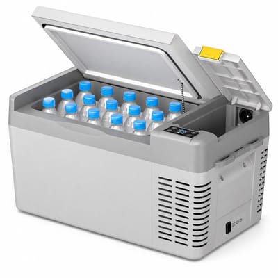 Compressor Koelbox 20L met Vriesfunctie - Elektrische Koelbox 12V/24V Grijs