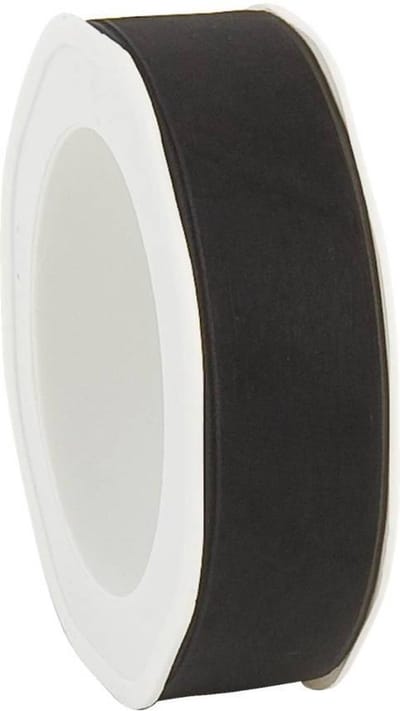 Zwart Organza lint – 7 mm × 50 m – Organza