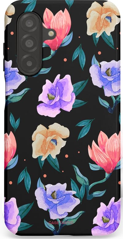 Casetastic hoesje geschikt voor Samsung Galaxy A26 - Dubbellaagse bescherming - Avondtuin - Fashion Case - Zwart Petrol Lavendel