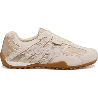 GEOX SNAKE ORIGINAL DAMES Sneakers - BEIGE/MELKWIT - Maat 38