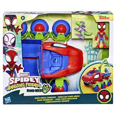 Hasbro Spidey and His Amazing Friends Dino Webs Team Vehi Actiefiguren en superhelden