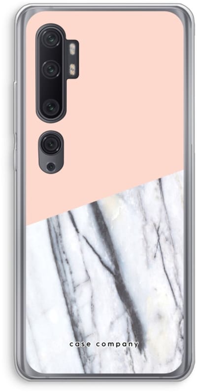 Case Company® - Hoesje geschikt voor Xiaomi Mi Note 10 Pro hoesje - A touch of peach - Soft Cover Telefoonhoesje - Bescherming aan alle Kanten en Schermrand