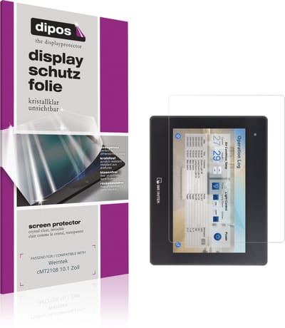dipos – 2x Beschermfolie geschikt voor Weintek cMT2108 10.1 Zoll | Krasbestendige & heldere Screenprotector Ultra-Thin