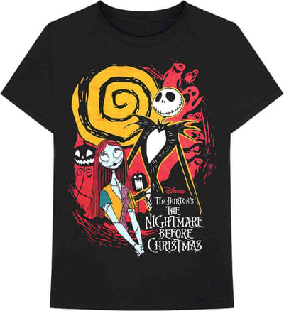 Disney The Nightmare Before Christmas - Ghosts Heren T-shirt - 2XL - Zwart