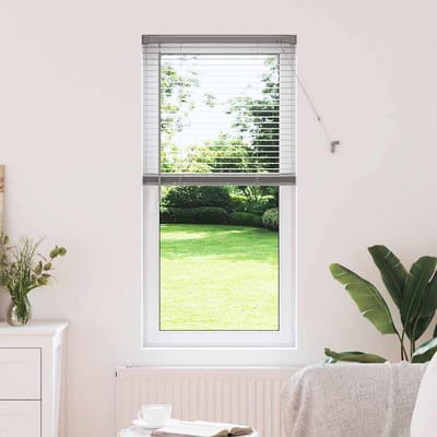 vidaXL - Venetiaanse - jaloezie - zilver - 130 - x - 55 - cm - 25 - mm - Aluminium