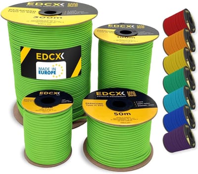 Sterk 4mm Nylon Paracord Touw 300m - Type III 7-Kern voor Buitenactiviteiten en Survival