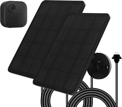 Zonnepaneel Set - Zonnelader Camera - Continue Stroom - 360 Graden Montage - 4W 2 Stuks