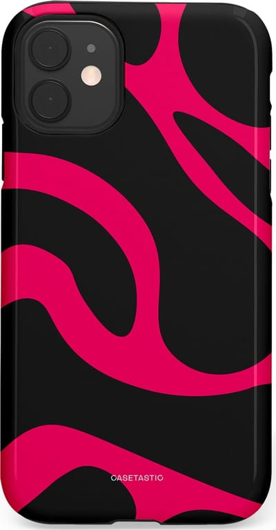 Casetastic Hoesje Geschikt voor Apple iPhone 11 - Stijlvolle Beschermende Duo-layer Case - Hotpink Camoprint