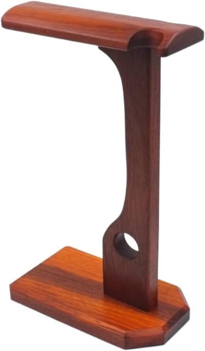 Hoofdtelefoonhouder - Koptelefoonstandaard - Bureau Organisatie - Duurzaam Houtontwerp - 34cm - Walnoot