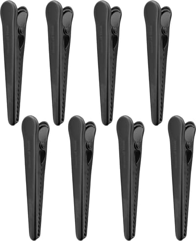 House of Husk RVS Vershoudclips - Afsluitclips - Vershoud knijpers -Zaksluiter - Vershoudklemmen - 8 stuks - Zwart