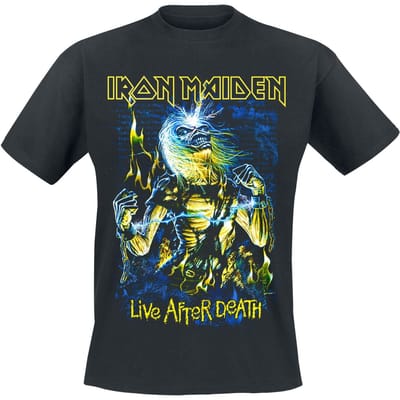Iron Maiden T-shirt - Live After Death - S tot 4XL - voor Mannen - zwart