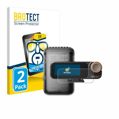 BROTECT - Screenprotector voor DJI Mic 2 (Receiver) - Folie Beschermfolie transparant 2 Stuks