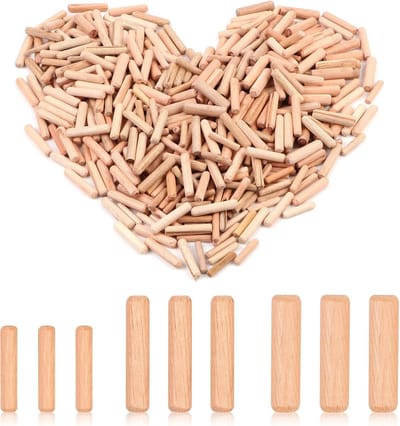 Houten Deuvelset 1100 Stuks - 6mm, 8mm, 10mm - Voor Meubels en Houtbewerking