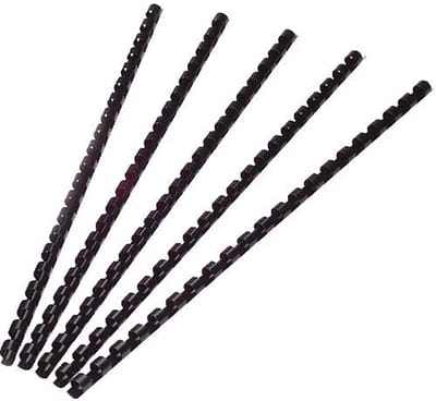 Q-CONNECT bindrug 8mm 21 rings 100 stuks zwart