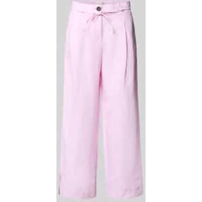 Linnen broek met strikceintuur